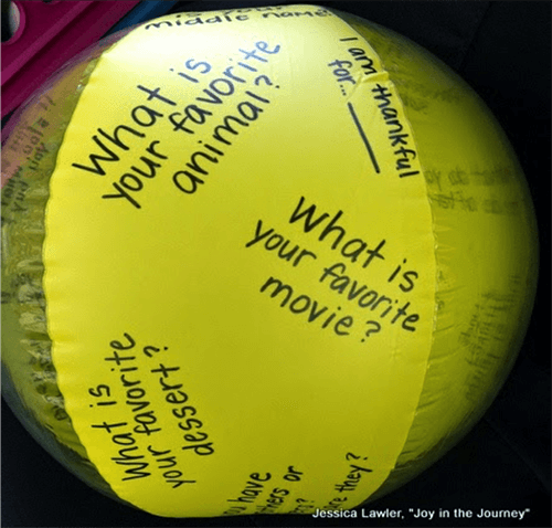 Back-to-school activities - Get to Know You Beach Ball
